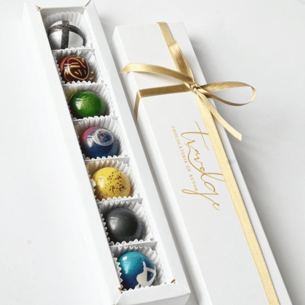 Caja de lujo de 7 bombones de chocolate